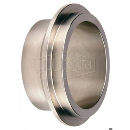 Dixon Short Weld Ferrule, 2 in Nominal, Male I-Line End Style, 316L SS, Domestic 14WI-R200